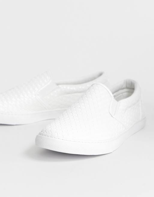 Asos white slip on hot sale shoes