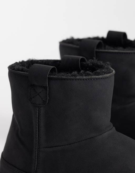 ASOS DESIGN slipper boots in black faux suede, 3 of 4