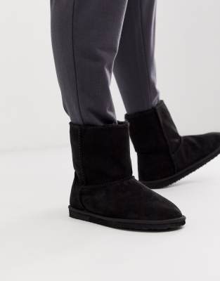 black slipper boots