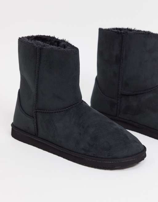 ASOS DESIGN slipper boots in black ASOS