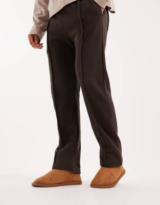 Asos Design Slipper Boots In Brown