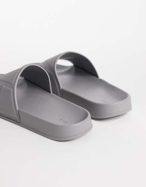 ASOS DESIGN - Slippers in lichtgrijs, 3 van 4