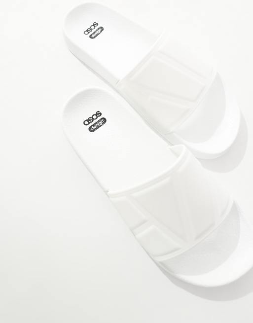 ASOS DESIGN - Slippers in wit, 2 van 4