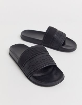 ASOS DESIGN - Slippers met rubberen bandjes-Zwart
