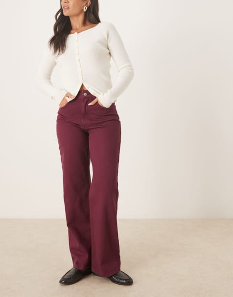 ASOS DESIGN – Śliwkowe jeansy dad fit - view 1