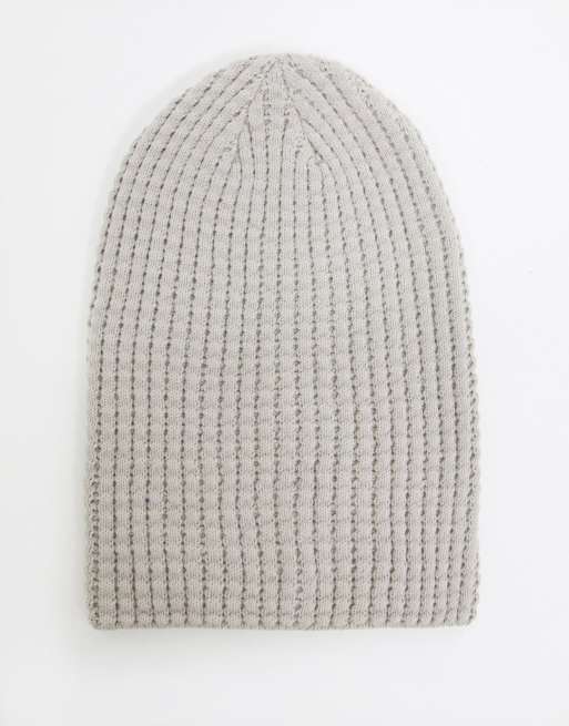 waffle knit slouchy beanie