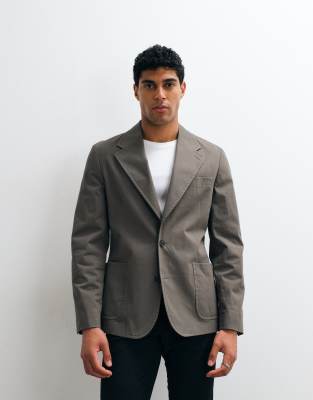 Asos Design Slouchy Blazer In Green