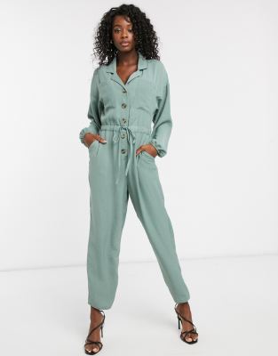 Asos white best sale utility jumpsuit