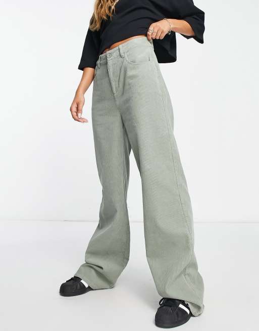 ASOS DESIGN relaxed tapered corduroy jeans in dusty lilac