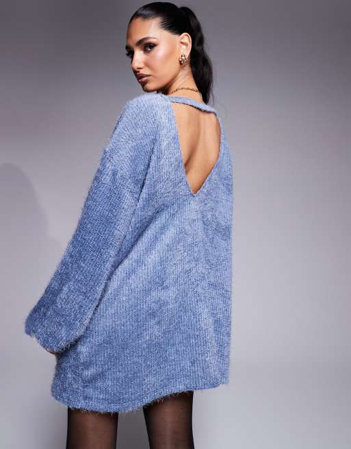 fluffy blue dress Millà Women's Light Strapless Frill-Layered Fluffy Dress - Blue