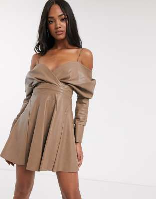 asos pu dress