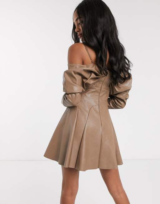 Trench coat dress shop off the shoulder