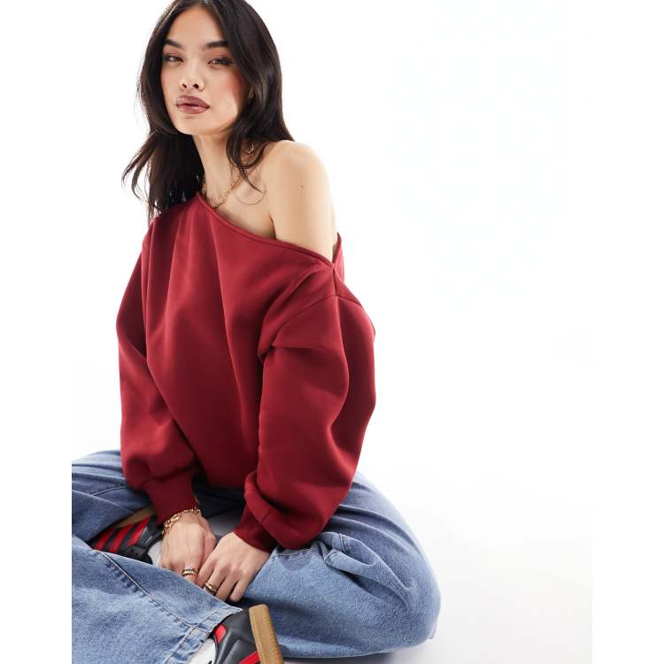 One cheap shoulder sweatshirt