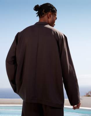 Asos Design Slouchy Oversized Beach Suit Jacket