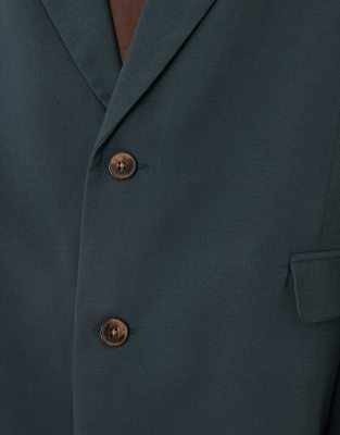 Asos Design Slouchy Oversized Suit Jacket In Blue