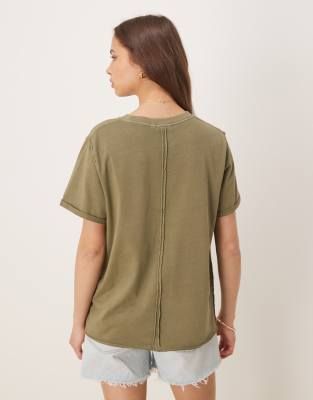 Asos Design Slouchy Raw Edge Regular Fit T-shirt