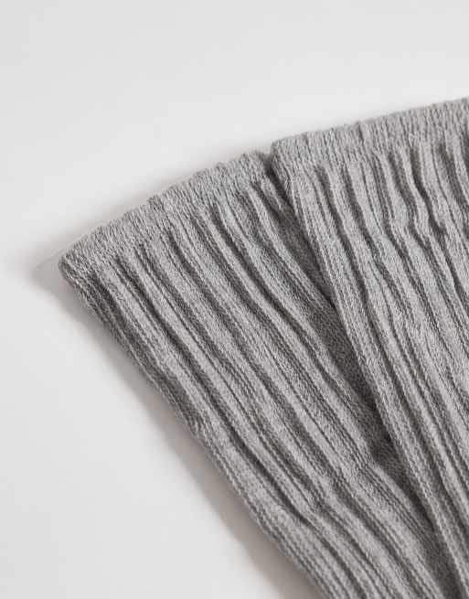 ASOS DESIGN slouchy socks in light grey, 2 of 3