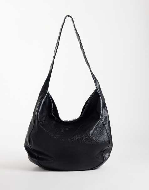 ASOS DESIGN slouchy tote med kornig yta i svart - view 1