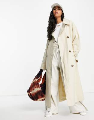 ASOS Design Curly Faux Sheepskin Jacket in sand-Neutral