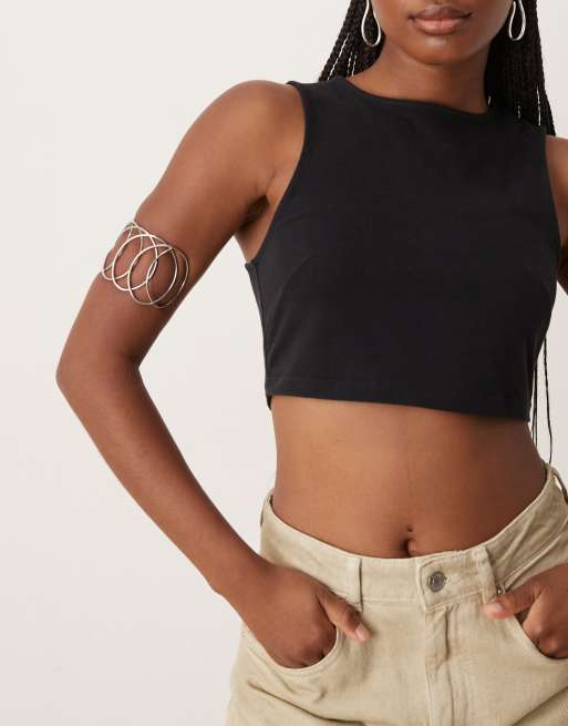 ASOS DESIGN - Sølvfarvet armring med stort tråddesign