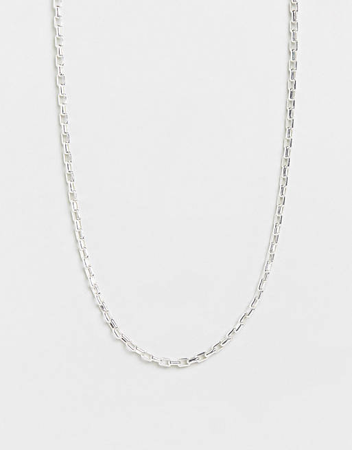 ASOS DESIGN - Sølvfarvet halskæde med kæde i vintage-style