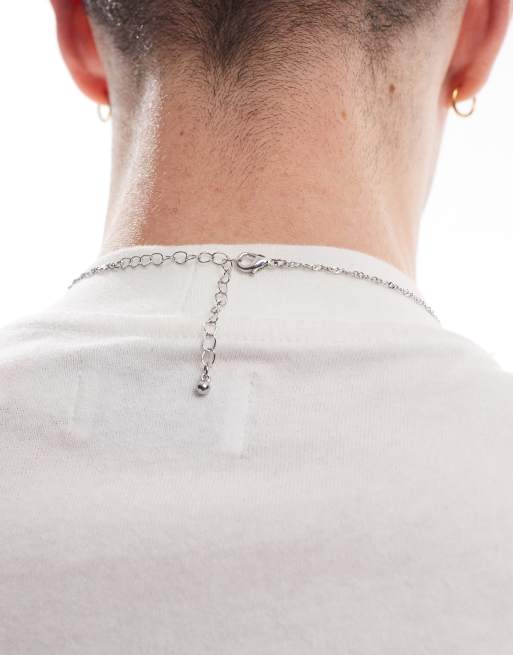 ASOS DESIGN - Sølvfarvet halskæde med Skt. Kristoffer-vedhæng  , 2 af 3