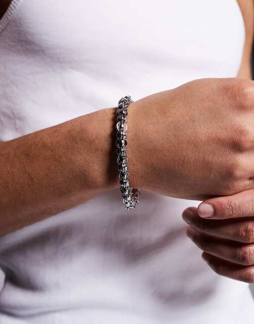 ASOS DESIGN - Sølvfarvet kædearmbånd med chunky kædeled i vandtæt rustfrit stål  , 3 af 3