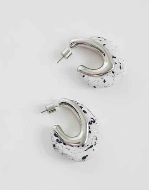 ASOS DESIGN - Små hoops med dalmatiner-jaspissten - view 1