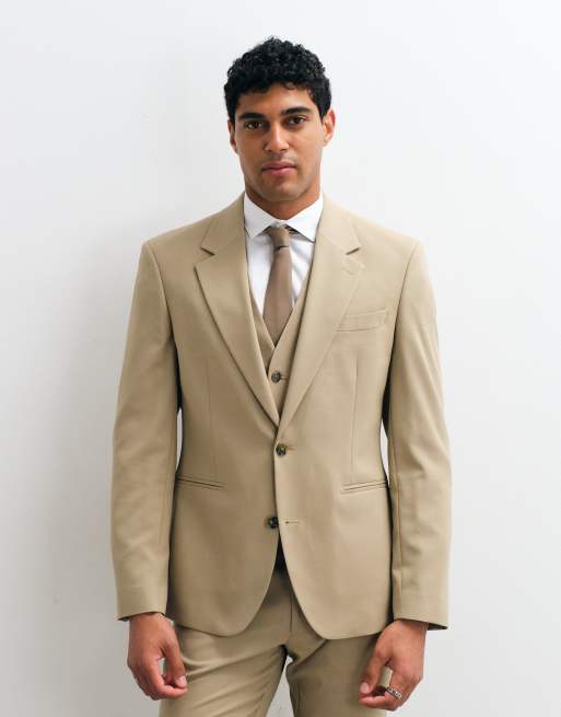 ASOS DESIGN - Smal colbert in stone, 4 van 5
