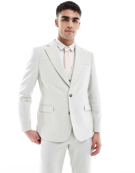ASOS DESIGN - Smal colbert van wolmix in lichtgrijs - view 1