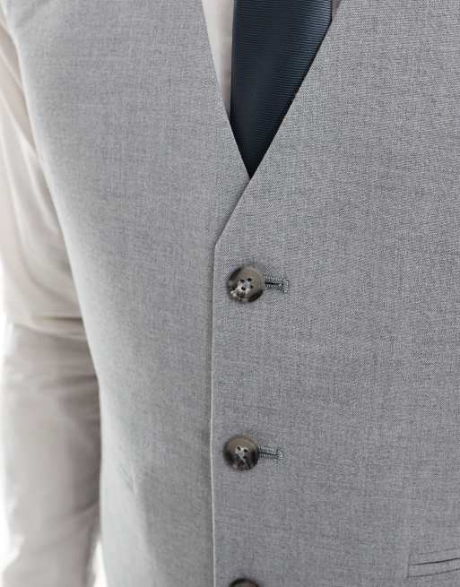 ASOS DESIGN - Smal gilet in grijs, 2 van 5