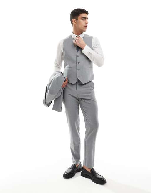 ASOS DESIGN - Smal gilet in grijs, 3 van 5