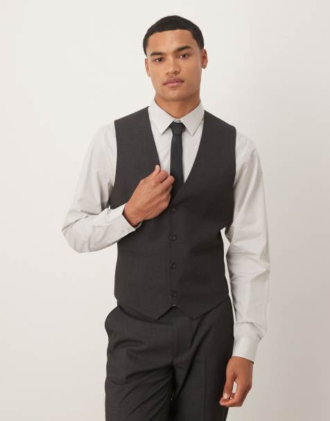 ASOS DESIGN - Smal gilet in grijs - view 1