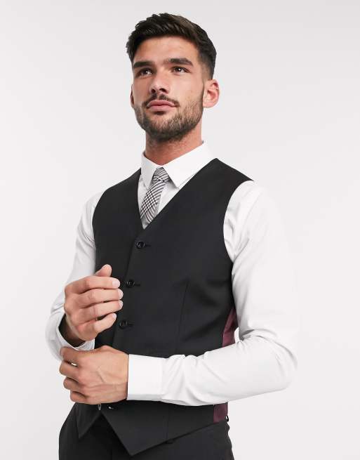 ASOS DESIGN - Smal gilet in zwart