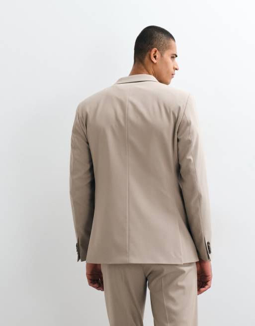 ASOS DESIGN smal kostymkavaj i stenfärg, 5 av 5