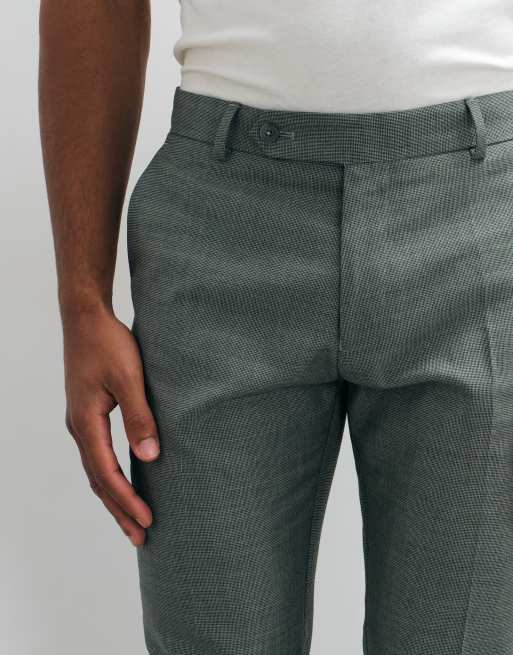 ASOS DESIGN smal kostymväst i ull i mellangrön, 4 av 5