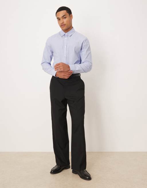 ASOS DESIGN - Smal net overhemd in blauw, 2 van 5