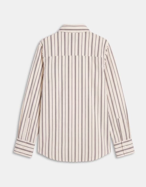 ASOS DESIGN smal skjorta i monokrom rand, 8 av 9
