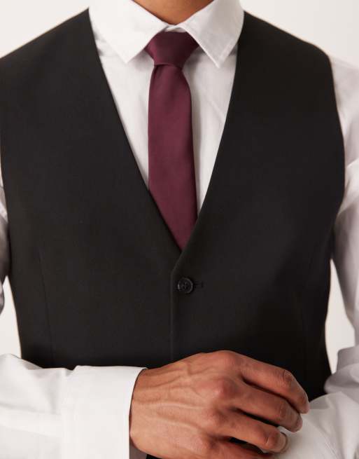 ASOS DESIGN smal suit vest i sort, 5 af 5