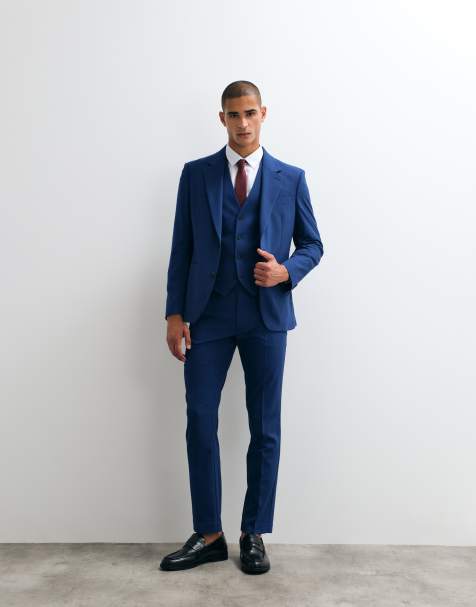 ASOS DESIGN smala kostymbyxor i blått - view 1