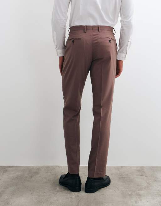 ASOS DESIGN smala kostymbyxor i mauve, 3 av 5