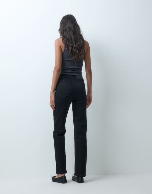 ASOS DESIGN smala raka jeans i svart, 2 av 5
