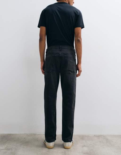 ASOS DESIGN smala stretchjeans i tvättad svart, 2 av 5