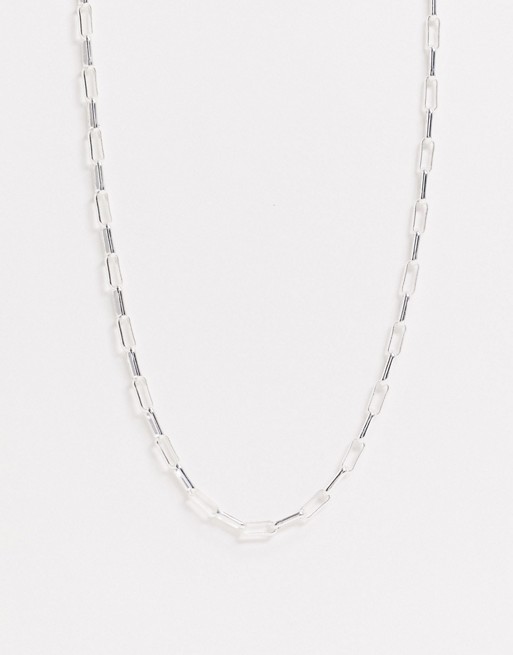 ASOS DESIGN small link chain in silver tone