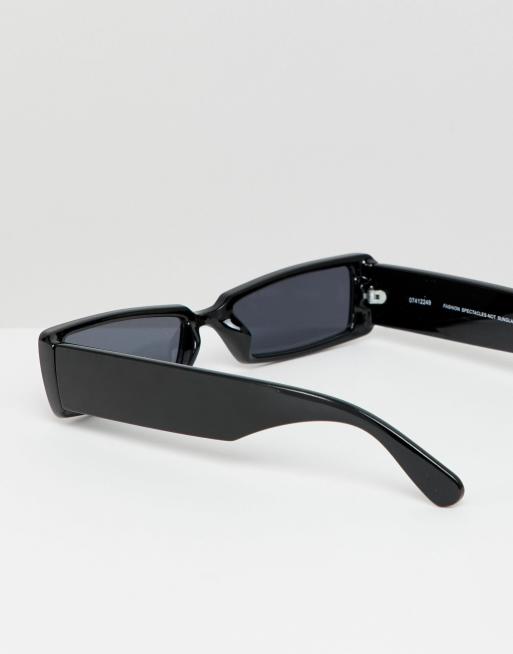 ASOS DESIGN small rectangular frame sunglasses