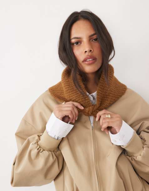 ASOS DESIGN small rib triangle in tabacco - view 1
