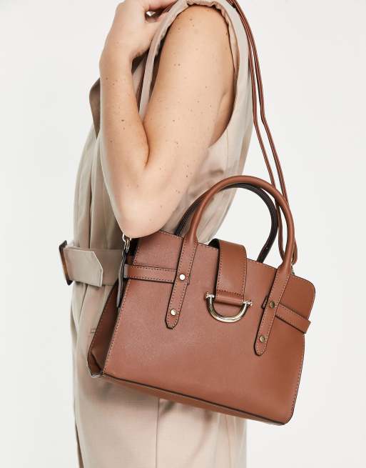 Small tan store tote bag