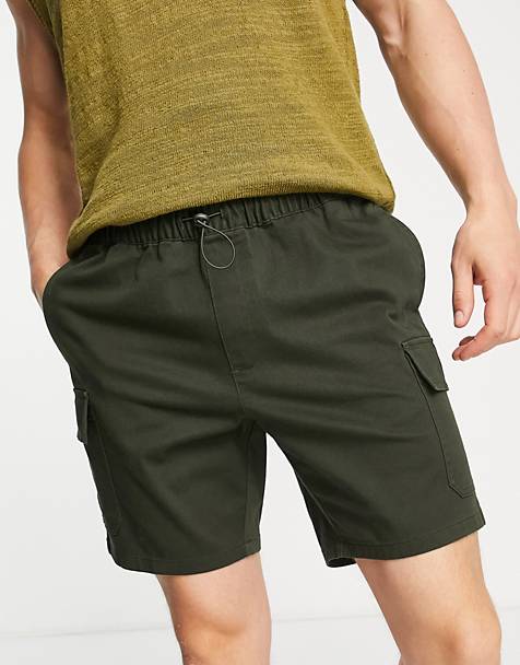 Heren Kleding voor voor Shorts voor Chinoshorts en nette shorts ASOS Oversized Geribbeld Sweatshirt Met Korte Mouwen in het Blauw voor heren 