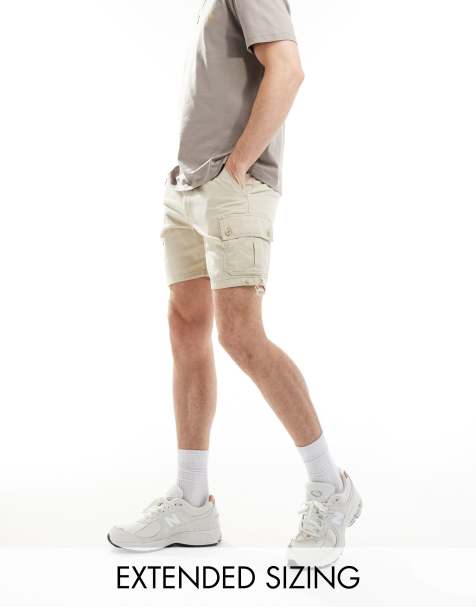 ASOS DESIGN - Smalle cargoshorts i beige - view 1