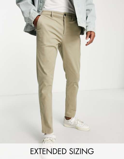 ASOS DESIGN - Smalle chino in donkerbeige
